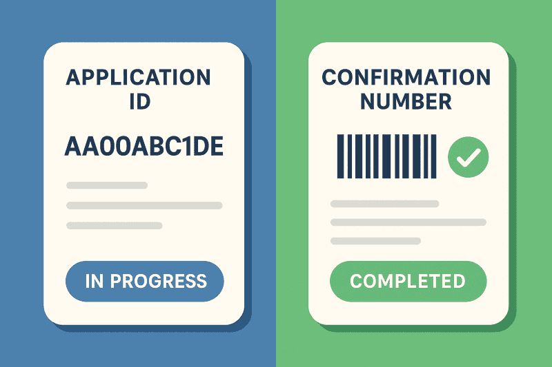 Understanding the difference: Application IDs help you retrieve incomplete forms, while confirmation numbers are your golden ticket to the visa interview.